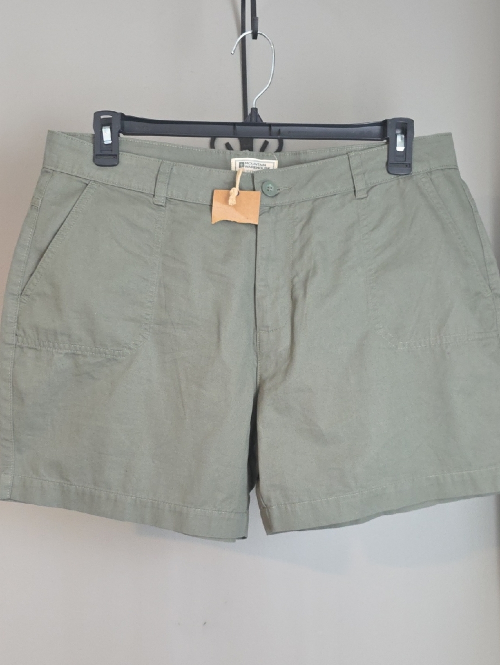 Mountain Warehouse Women's Olive Cargo Shorts Size 16 - 100% Cotton